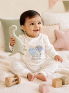 100% Cotton Dinosaur Baby Sleepsuit- Strong Like Mom