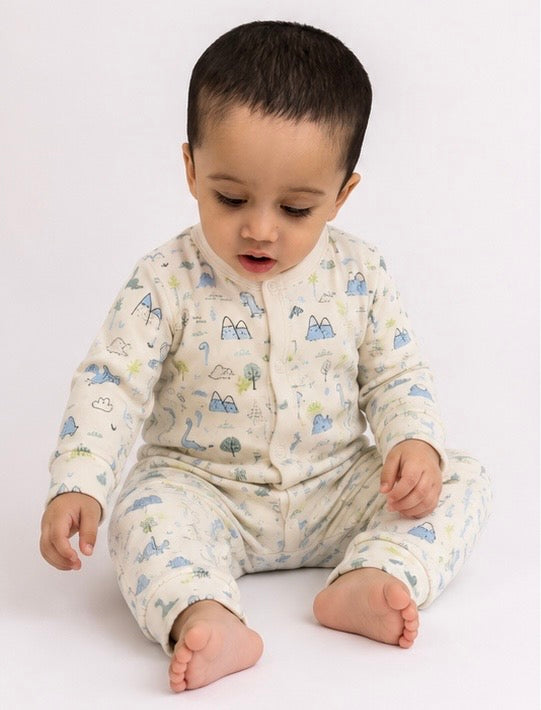 100% Cotton Dino Baby Romper