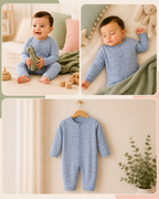 100% Cotton Blue Dino Baby Romper