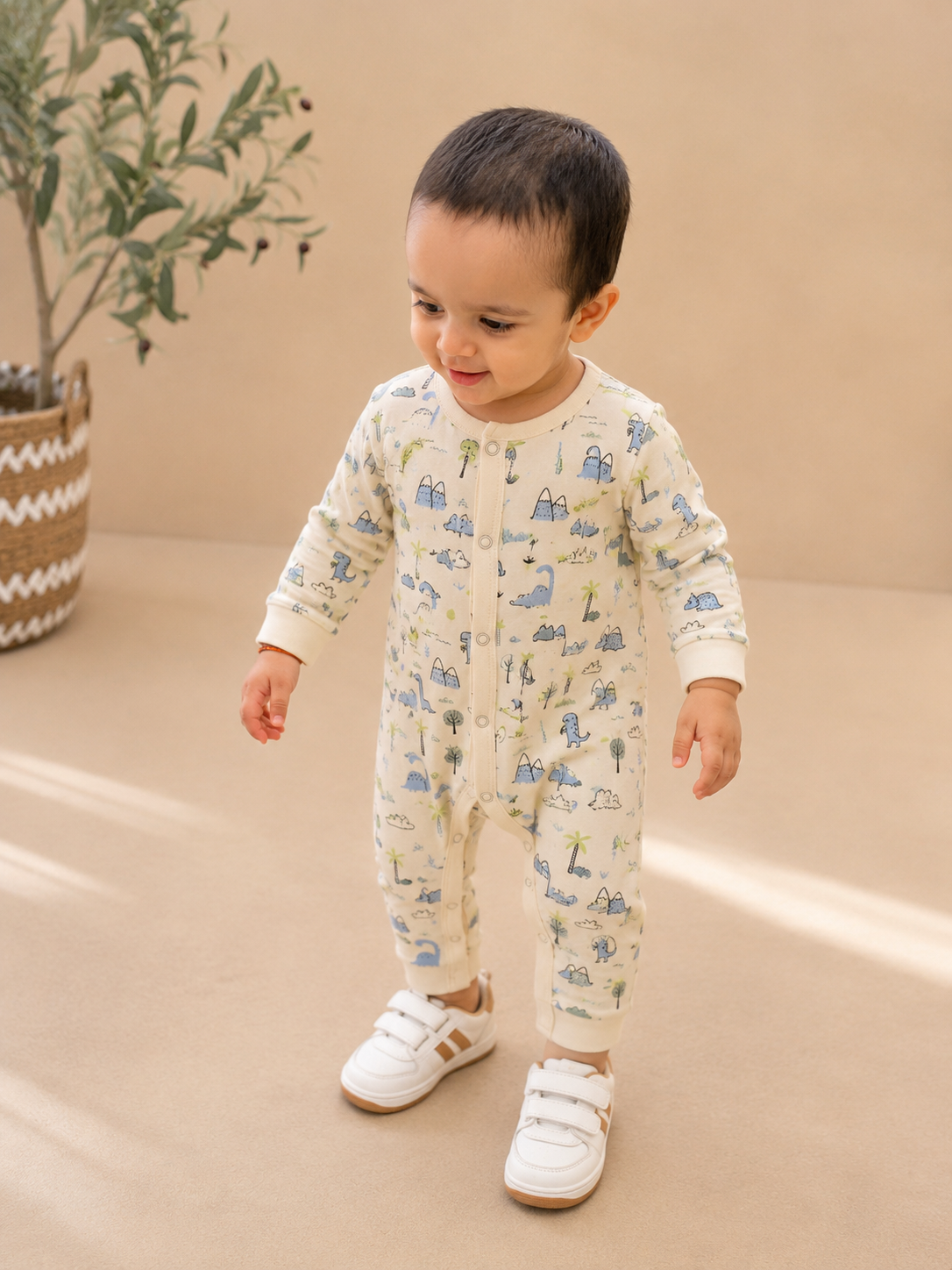100% Cotton Dino Baby Romper