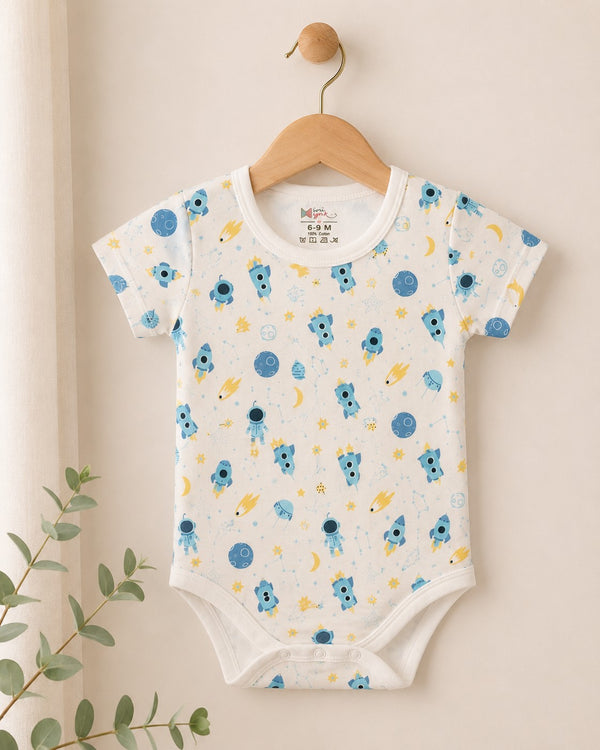 100% Cotton Space Print Baby Onesie