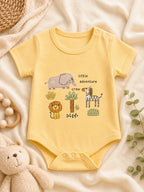 100% Cotton Safari Print Baby Onesie
